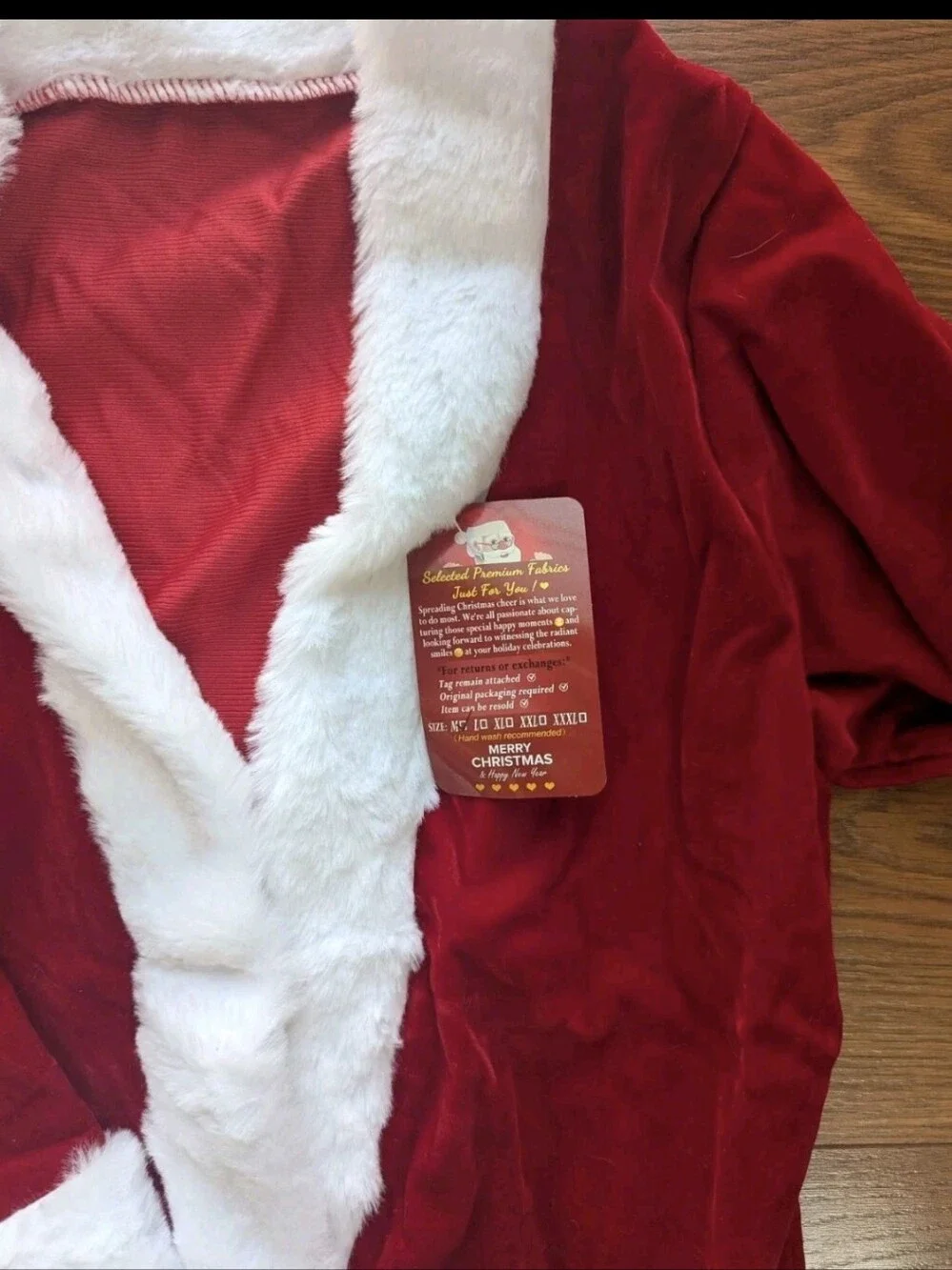 Santa 5 Piece Costume Kids Medium NWT